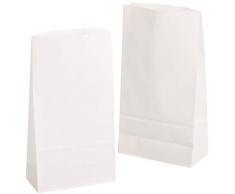 kgpack 100 STK. Papiertüten klein 9 x 16 x 5 cm Bodenbeutel, auch, Obstbeutel, Mitgebseltüten, Butterbrottüten, Süßigkeiten, Geschenkverpackung, Gastgeschenke Tüten aus Weiß Kraft Geschenkpapier