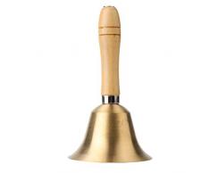 Bnineteenteam 8CM Lauter und klarer Klang Handglocke mit klassischem Design Holzgriff für Schulkinder Spielzeug