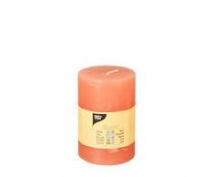 6 Zylinderkerze Ø 70 mm, 100 mm nektarine Rustic durchgefärbt 84685 Papstar Stumpenkerze