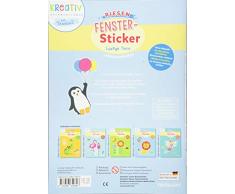 Riesen Fenster-Sticker Lustige Tiere: Mit 15 Folien-Stickern!
