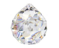 4 Stück Kristall-Kugel ø 40 mm 30% Bleikristall Regenbogenkristall zum aufhängen Fensterdeko Feng Shui Kristall-Glaskugel