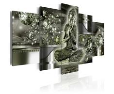 murando Acrylglasbild Abstrakt 200x100 cm 5 Teilig Wandbild auf Acryl Glas Bilder Kunstdruck Moderne Wanddekoration - Buddha Feng Shui Diamant Ornament grün h-A-0053-k-o