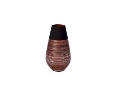 Villeroy & Boch Manufacture Swirl Vase Soliflor, 18 cm, Kristallglas, Schwarz/Bronze