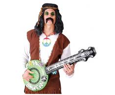Aufblasbares Banjo Hippie Style Flower Power Gitarre Luftgitarre 83cm