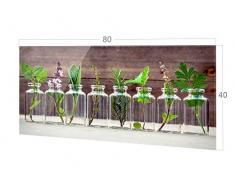 GRAZDesign 200126_80x40_SP Spritzschutz Glas für Küche/Herd | Bild-Motiv Kräuter im Glas | Küchenrückwand Küchenspiegel Glasrückwand (80x40cm)
