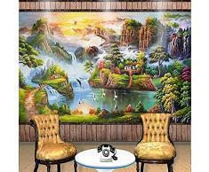 Eingang Tapete Einfach Modern Glücklich Feng Shui Füllhorn Ölgemälde Fernsehen Hintergrund Wandmalerei Nahtlos Vlie Wanddekoration fototapete 3d Tapete effekt Vlies wandbild Schlafzimmer-430cm×300cm