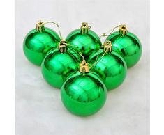 FeiliandaJJ 6PCS 8/10CM Weihnachten Deko Grün Weihnachtskugel Christbaumkugeln für Weihnachtsbaum Party Home Hochzeit (Grün(10cm))