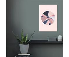 artboxONE Poster 60x40 cm Abstrakt Geometrie Muster Natur Pastell Romantik Marble I blau hochwertiger Design Kunstdruck - Bild Abstrakt Geometrie Muster Natur Pastell Romantik von Julia Bruch