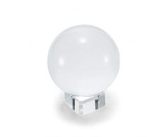 Supremery Glaskugel Fotografie Kugel aus K9 Glas - Fotokugel mit Ständer - Kristallkugel Klare Kristall Deko mit Glasständer - Ø 80mm