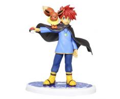 XUEKUN Pokémon Blau Eiche Action-Figur 14cm-Leafeon-Blau Eiche Statue Modell Animierte Charaktere Puppen Skulptur Souvenir Handwerk Spielzeug Leafeon-Blue Oak