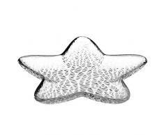 LEONARDO - Vivo - Sternschale, Schale, Dessertschale, Plätzchenteller - Klar - Maße (LxBxH): 30 x 31 x 3,2 cm