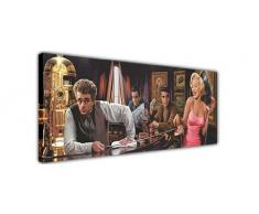 MARILYN MONROE ELVIS PRESLEY James Dean in Bar Pop Art Canvas Prints Art Wand Bilder Bild Raum Dekoration Zuhause Hollywood Legends Nostalgie, canvas holz, 12- 40 X 20 (101CM X 50CM)