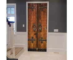 LOVEJJ Türtapete selbstklebend TürPoster 3d türaufkleber Vintage Tür wieder ablösbar Landschaft Städte Poster Bildtapete mural doorposters Fotowand 77 x 200 cm