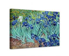 Keilrahmenbild Vincent Van Gogh Iris - 120x90cm quer - Alte Meister Berühmte Gemälde Leinwandbild Kunstdruck Bild auf Leinwand