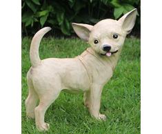 JS GartenDeko Dekofigur Hund Chihuahua Deko Figur aus Kunstharz H 29 cm