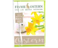 Osterkarte Grußkarte Fröhliche Ostern mit Umschlag C6 Format sortiert