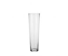 Leonardo Vase Konisch, handgfertigte Vase mit massivem Eisboden, elegante Blumen-Vase mit festem Stand aus Glas, 60-cm, 029547