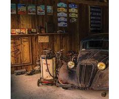 FORWALL Fototapete Vlies - Tapete Moderne Wanddeko Alte Werkstatt VEXXL (312cm. x 219cm.) AMF10518VEXXL Wandtapete Design Tapete Wohnzimmer Schlafzimmer