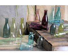 SANDRA RICH. GLAS VASE BOTTLE klein. 3 kleine Flaschen ca 10,5 x 5 cm. KLAR. 1165-10-99