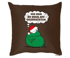 Lustiges Weihnachtskissen - Ich hab so Bock auf Weihnachten - Couchkissen, Sitzkissen, Dekokissen