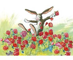 Postkarte A6 • 37010 Rosenhase von Inkognito • Künstler: Angela Holzmann • Ostern