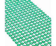 Movoja Dunkelgrüne Strasssteine - runde Glitzersteine 504 Stück 6 mm selbstklebend zum Verzieren und Basteln | Schmucksteine zum aufkleben | Steinchen Dekosteine Bastelsteine Dunkelgrün
