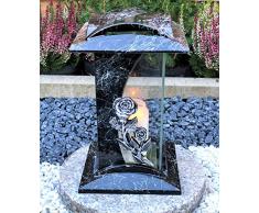 Grablampe Grablicht Kerze Grabkerze Grabdekoration Grabschmuck Gartenlampe incl.Grabkerze