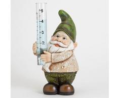 Bits and Pieces - Gartenzwerg Regenmesser - Handgemaltes Gartendeko, Kunstharz Skulptur, Zwerg, Für den Garten, Rasen oder Balkon - Charmant und dauerhaft, wetterfestes Kunstharz