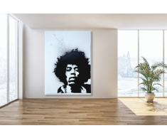 Bild auf Leinwand - echt Kunstdruck direkt vom Künstler Paul James - Jimi Hendrix (80x60cm) Streetart Cologne Wandbilder Kunst Bilder Stencil Technik