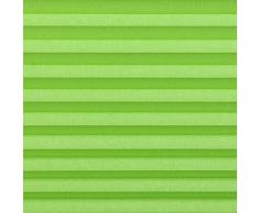 Liedeco® Klemmfix-Plissee verspannt inkl. Klemmträger - 90 x 150 cm apple green (grün)/ Plissee farbig zum Klemmen fürs Fenster / Sonnenschutz und Fensterdekoration innen / lichtdurchlässig blickdicht und verstellbar / Innen-Montage