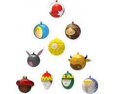 Alessi Weihnachtskugeln, Porzellan, Bunt, 5.6 x 3.16 x 3.3 cm, 10-Einheiten