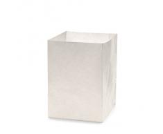 6 x Lichttüten / Decolights Miniatur "Basic" (Weiß / 16 x 11 x 11 cm) NICHT ENTFLAMMBAR