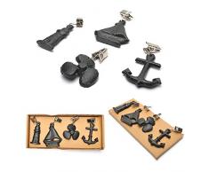 Eruditter 4 X Tischdeckenbeschwerer Tischtuchgewicht Tischdeckengewichte Antik Gusseisen - Tischdeckenbeschwerer Mit Stahlclips Für Garten Drinnen Und Draußen