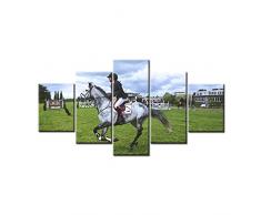 VVGGLL 5 Leinwanddrucke Maritime Leinwand Wandbilder Kunst Ölbild Das Meer Wind Kreuzfahrtschiff Boot Schiffsölgemälde Drucke Auf Leinwand