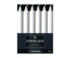 Liljeholmens Kerzen, Stabkerzen, Kanalkerzen, Weiß, 200 x 25 mm