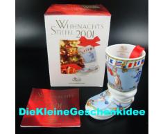 Hutschenreuther Weihnachtsstiefel 2001*Rarität*Neu, Weihnachten, Porzellanstiefel, Anhänger, Baumanhänger, Baumschmuck, Stiefel