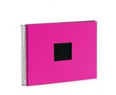 Goldbuch Spiralalbum mit Bildausschnitt, Bella Vista, 35x30 cm, 40 schwarze Seiten, Leinen, Pink, 25 978