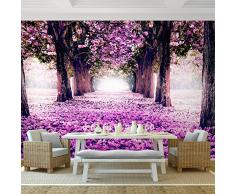 Fototapete Wald Park 352 x 250 cm Vlies Wand Tapete Wohnzimmer Schlafzimmer Büro Flur Dekoration Wandbilder XXL Moderne Wanddeko - 100% MADE IN GERMANY - Pink Violett Lila Runa Tapeten 9003011b
