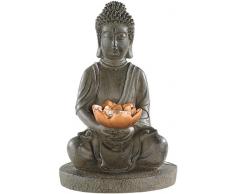 Lunartec Solar Budda: Solar-LED Deko Lampe Buddha für Garten & Terrasse, 28 cm (Buddha Figur)