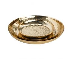 Invicta Interior Elegantes 3er Set Dekoschalen Orient Gold Metall Hammerschlag Schale Dekoration Wohnaccessoire Accessoire