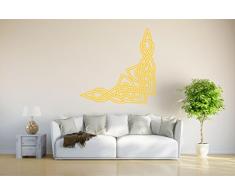 INDIGOS 4051095266563 Wandtattoo / Wandsticker - d66 hübsches Ornament Tribal, Vinyl, gold, 96 x 95 x 1 cm