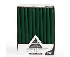 50 Leuchterkerzen Ø 2,2 cm 25 cm dunkelgrün Spitzkerzen