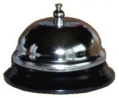 S.B.J - Sportland Tischglocke Rezeptionsklingel Tischklingel Schelle Glocke Klingel aus Metall