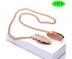 Her Kindness Serviettenkette Serviettenkettchen Serviettenhalter für den Hals Platinfarbe 49cm Top Qualitat（Roségold