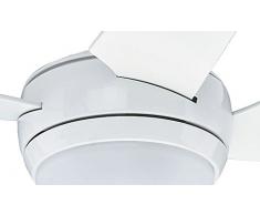 Hunter Fan Deckenventilator Sonic - Flügel Weiß - mit Leuchte, Stahl, E27, 61 W, 132 x 132 x 37.08 cm