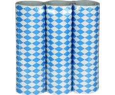 Boland 54213 3 Rollen Luftschlangen Bayern, Blau/Weiß