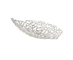 Boltze Deko-Schale Fidan Silber Aluminium (44cm oval)
