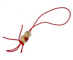 Holzfigur Handyanhänger Anhänger Männchen rot Glücksbringer 80er Liebe Herz