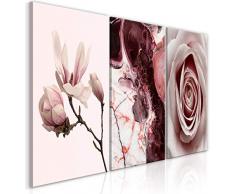 murando - Bilder Blumen Rose Magnolien 120x60 cm Vlies Leinwandbild 3 TLG Kunstdruck modern Wandbilder XXL Wanddekoration Design Wand Bild - Abstrakt b-C-0356-b-e
