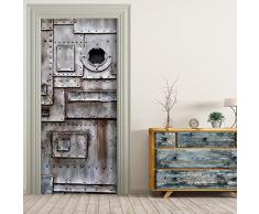 StickerProfis Türtapete selbstklebend TürPoster - Nieten TÜR - Fototapete Türfolie Poster Tapete